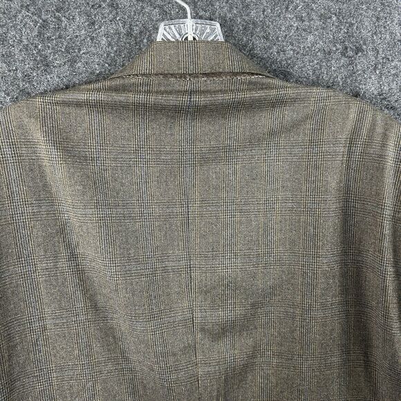 Brooks Brothers Golden Fleece Blazer Men's 46R Brown Plaid Wool Italy - Picture 5 of 13